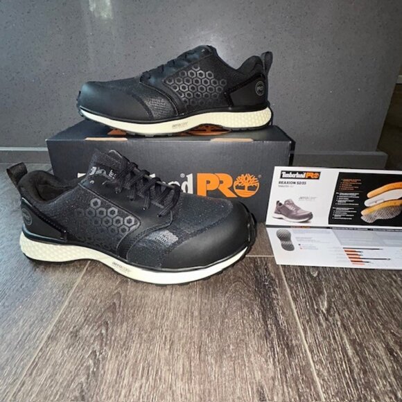 Timberland PRO Reaxion SD35 Sz 9 Womens Non Slip Composite Safety Toe Shoes NEW - Picture 1 of 9